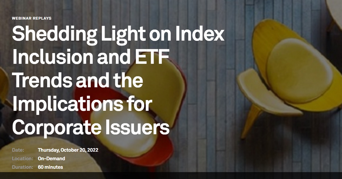 Shedding Light on Index Inclusion and ETF Trends